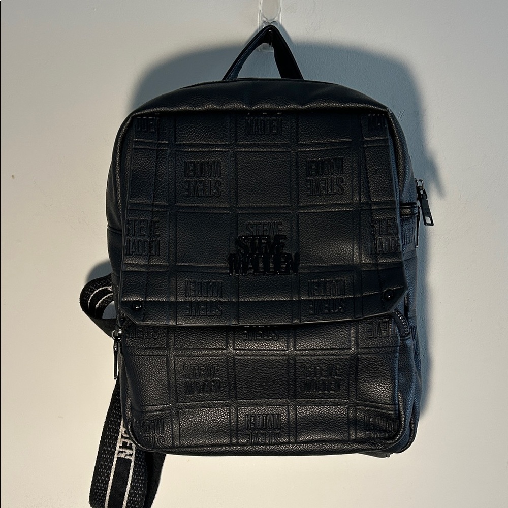 Steve Madden, Embossed Black Backpack